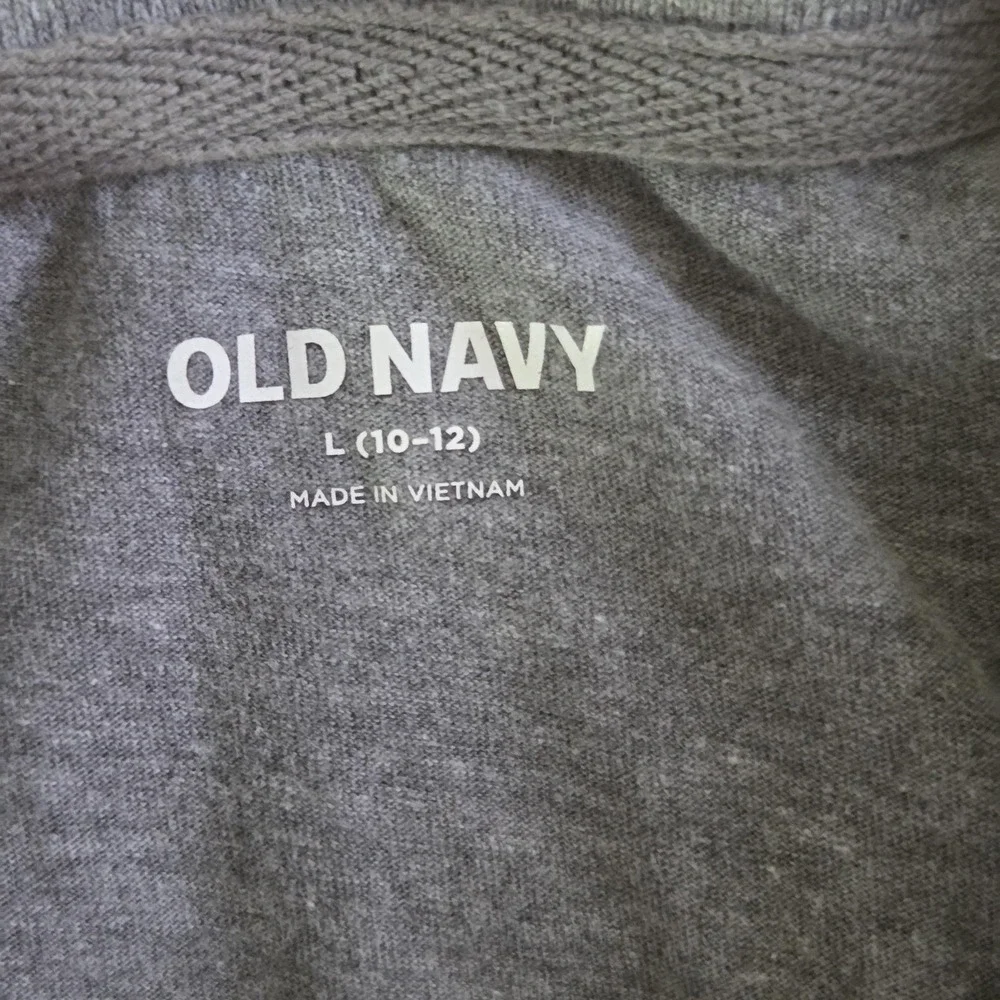 Old Navy Polo Shirt Boys 10-12 Gray Short Sleeve Jersey Tagless School Uniform